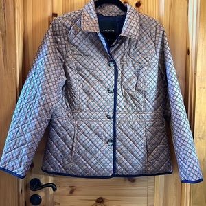 Talbots Size M Button Down Jacket: Front Pockets, Adjustable Snap Waist